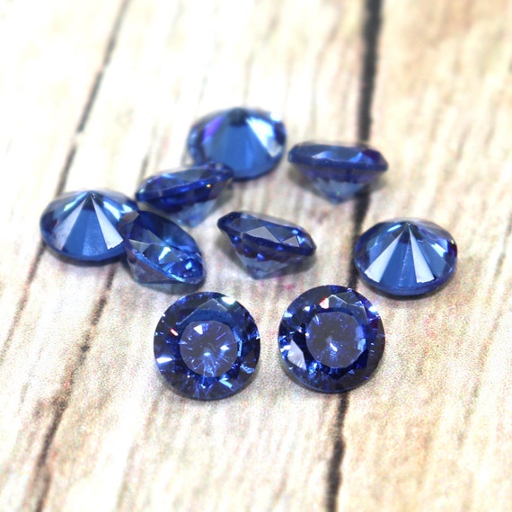 Lot De 14 Saphirs Bleu Ceylan Naturels Certifiés 6mm Ronds - Non Traités
