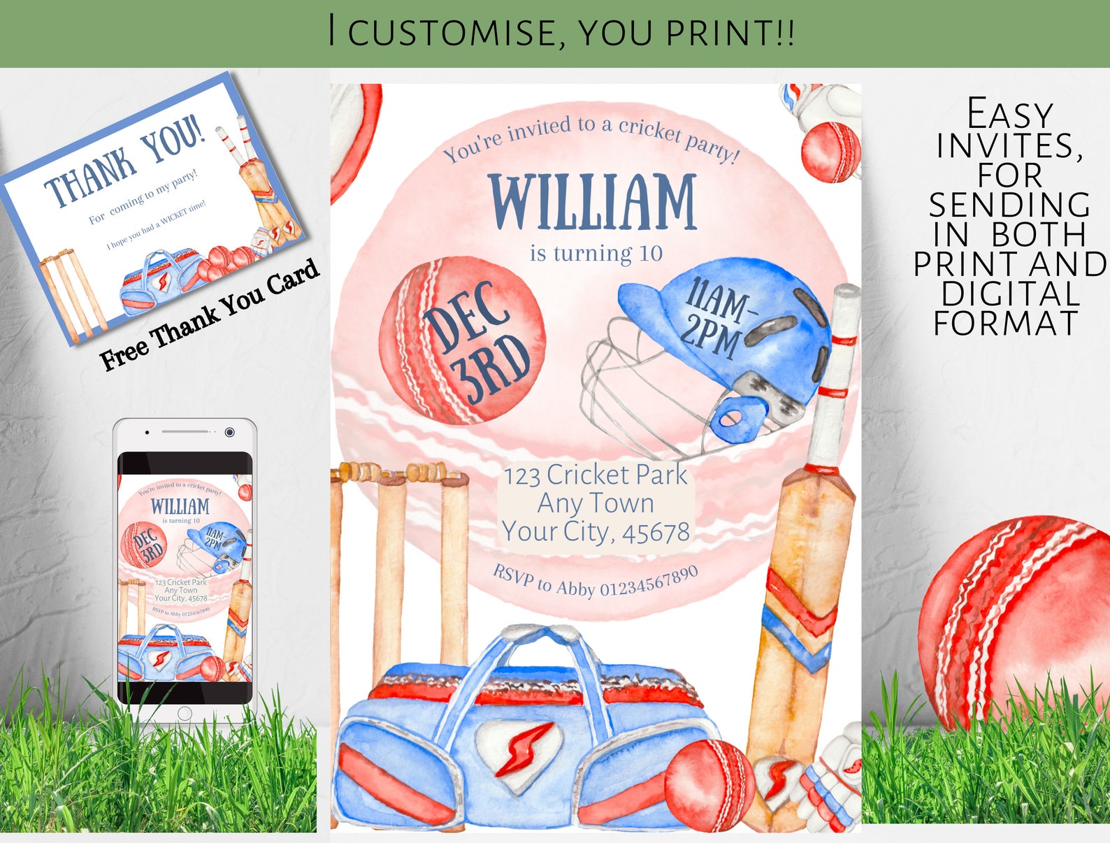 Cricket Invitation Cricket Birthday Invitation Cricket Etsy