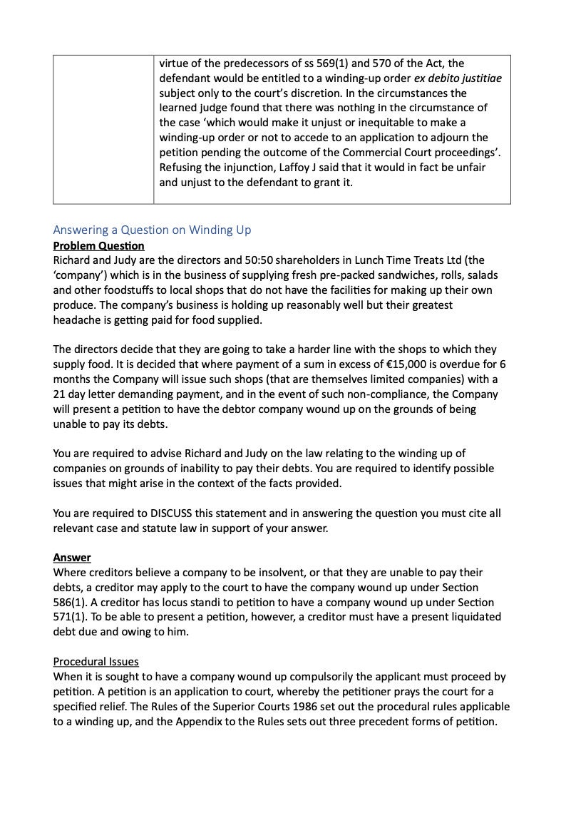 Company Law March 2024 FE1 Revision Booklet with Script image 6