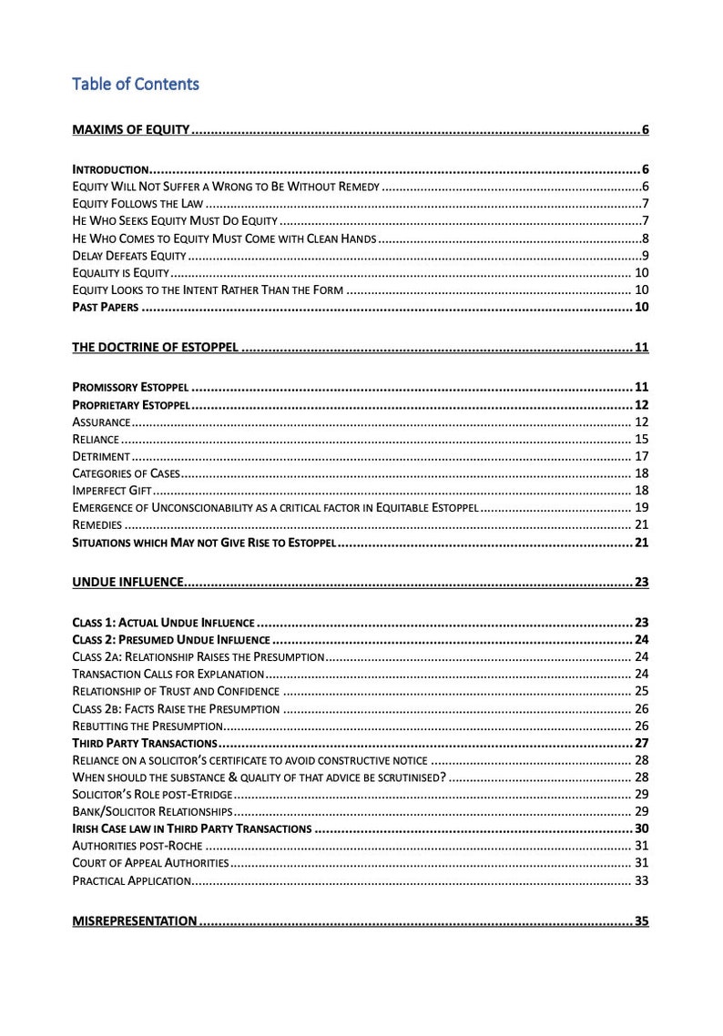 Equity and Trusts FE1 Revision Notes image 2