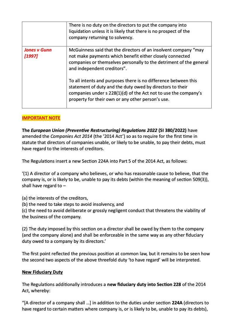 Company Law March 2024 FE1 Revision Booklet with Script image 4