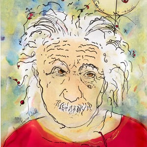 Albert Einstein  3D Glass Wall Art Tribute to Genius, 3d Painting On Glass, Framed Painting, Famous People Painting, Einstein Painting
