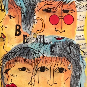 Szklany portret 3D Beatlesów – hołd dla ikony muzyki pop-art, wyjątkowy wystrój domu, prezent dla miłośników muzyki, prezent dla fanów Beatlesów, sztuka Beatlesów