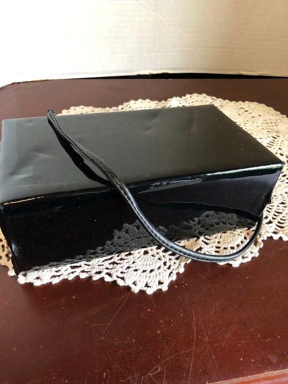 Vintage black handbag - image 6