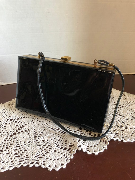 Vintage black handbag - image 2