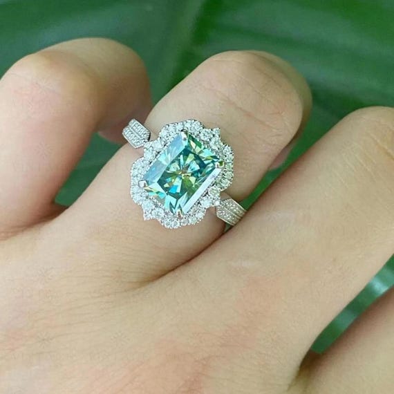 3 Ct Unique Simulant Radiant Moissanite Ring, Vintage Handmade Ring Perfect Anniversary Ring Proposal Ring, Promise Ring Gift Ring For Women