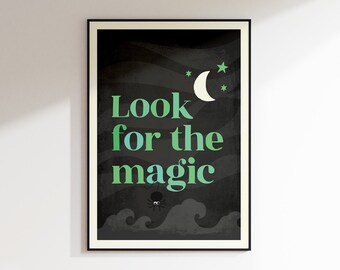 Look for the magic, Giclée Print, Poster Print, Spider, Halloween, Spooky