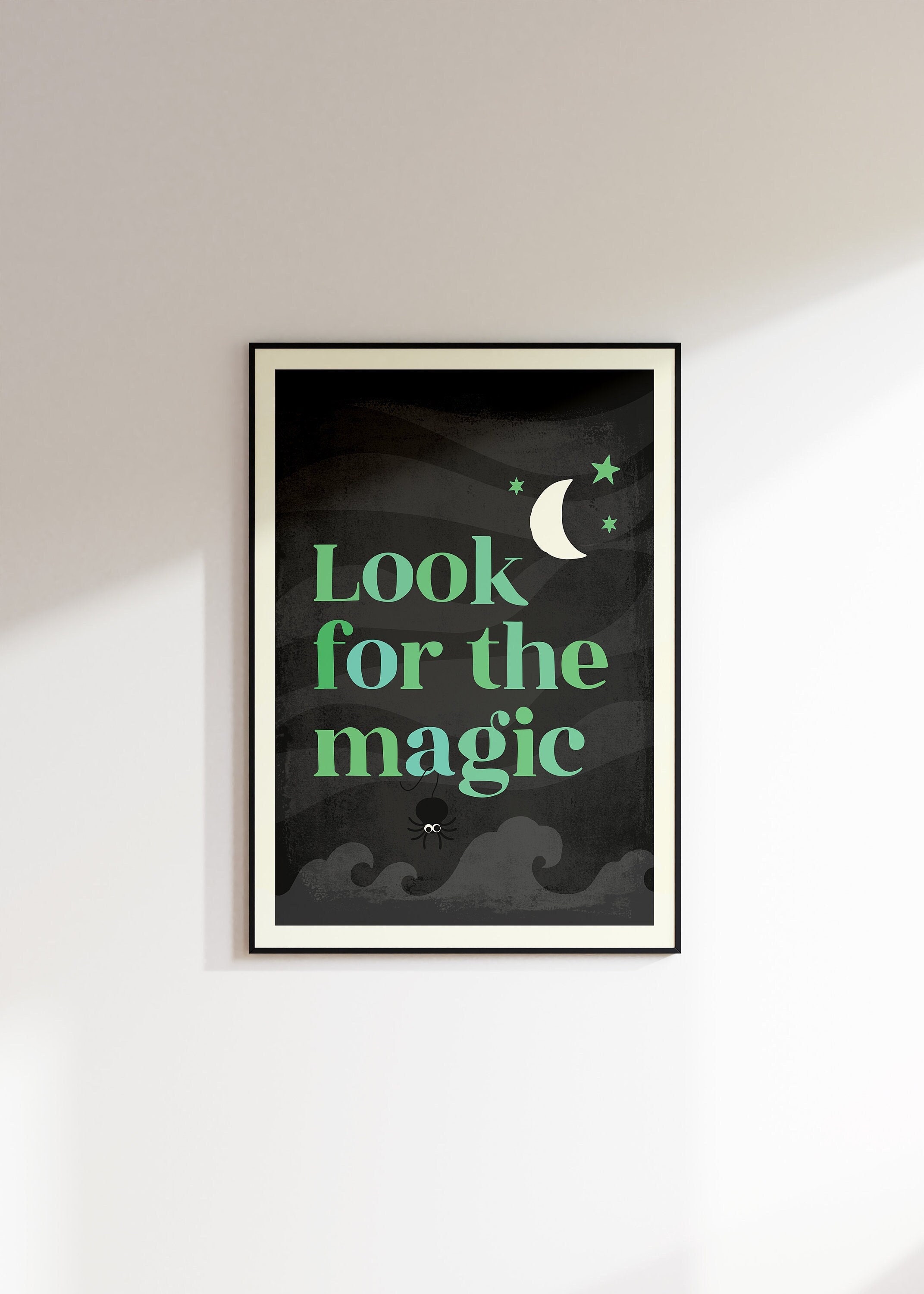 Look for the magic, Giclée Print, Poster Print, Spider, Halloween, Spooky