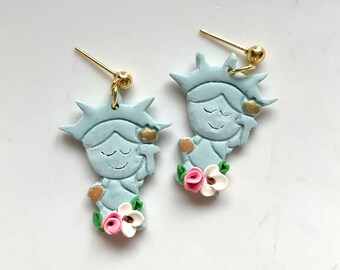 Statue of Liberty clay earrings/Memorial Day earrings/Fourth of July earrings/Independence Day earrings/ Patriotic earrings/Gift for veteran