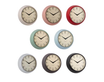 PLINT - wandklok - kleur naar keuze - vintage klok