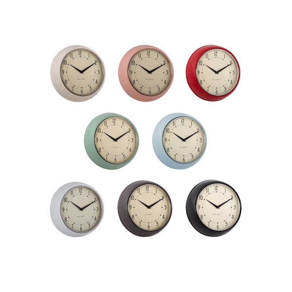 PLINT - horloge murale - couleur au choix - horloge vintage