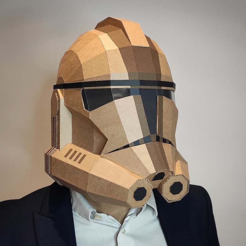 Cardboard Clone Helmet Template Etsy