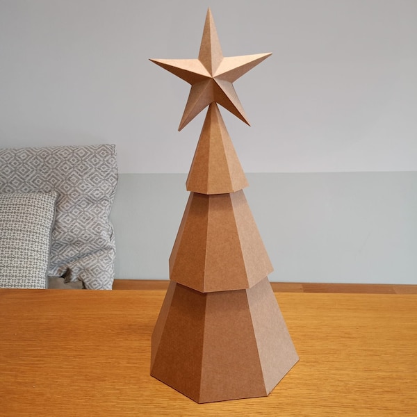 CHRISTMAS TREE Template. Planos DIY para confección de arbol de Navidad en cartón