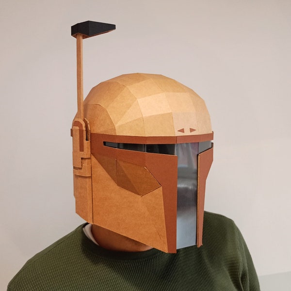 BOBA FETT Helmet Template. Planos DIY para confección de casco en cartón