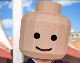 BRICKHEAD mask template in cardboard