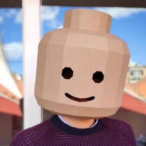 Plantilla para máscara BRICKHEAD en cartón