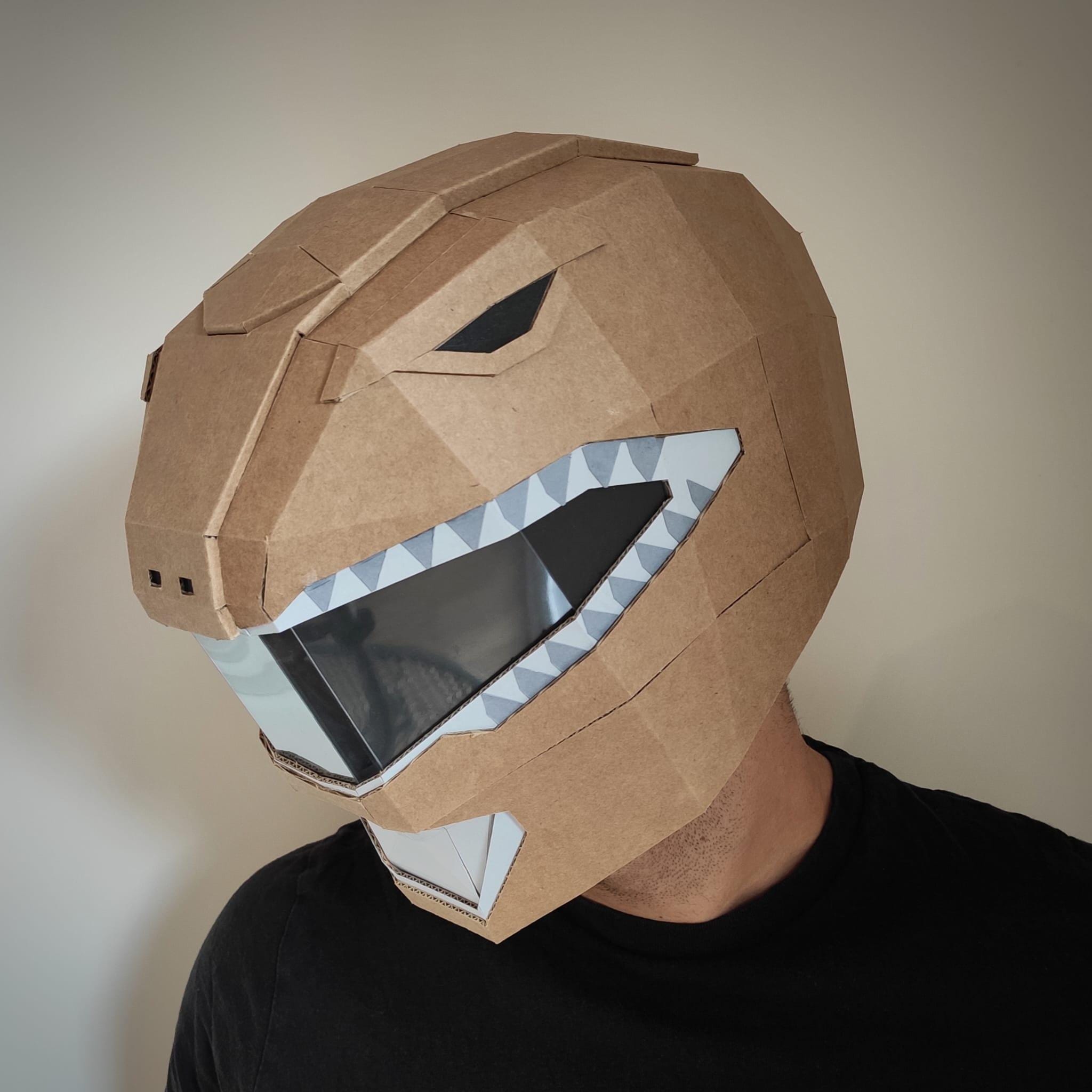 POWER RANGER Template. DIY Plans for Making a Cardboard Mask. - Etsy