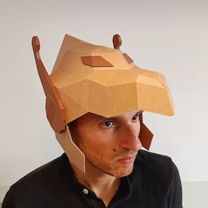 Modello per casco SAINT SEIYA PEGASUS. Progetti fai da te per realizzare un casco di cartone