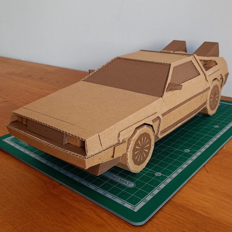 DELOREAN Template. DIY Plans for Making a Car Out of Cardboard Etsy