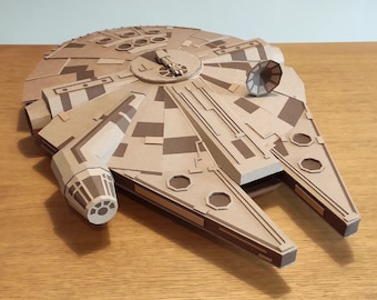 MILLENNIUM FALCON DIY plans for making a spaceship out of cardboard and cardstock