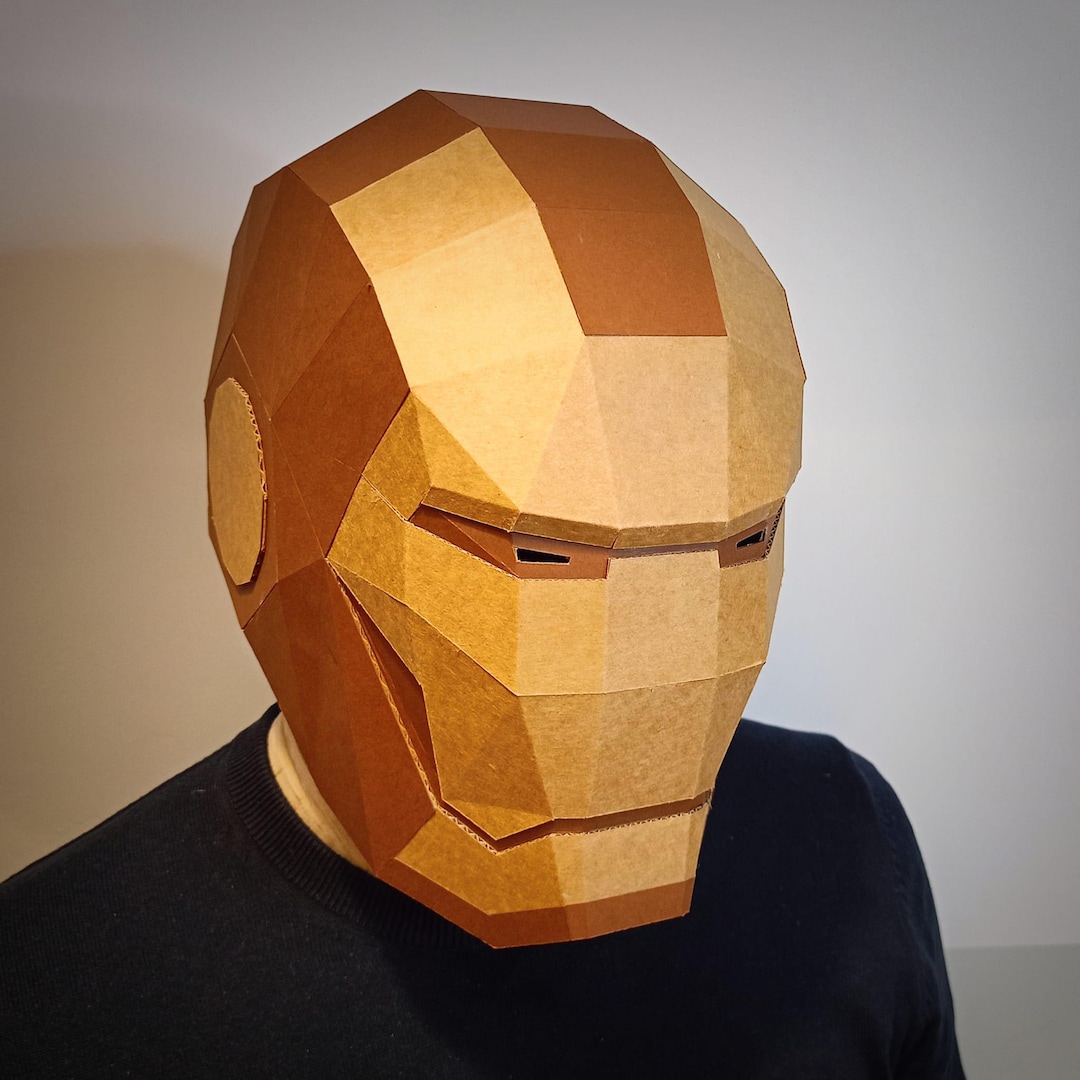 アイアンマンのテンプレート。段ボールマスクを作るDIYプラン - Etsy 日本