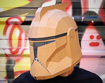 CLONE PHASE 1 Template. Planos DIY para confección de casco en cartón