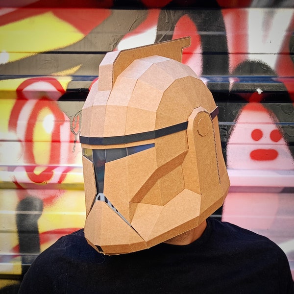CLONE PHASE 1 Template. DIY plans for making a cardboard helmet