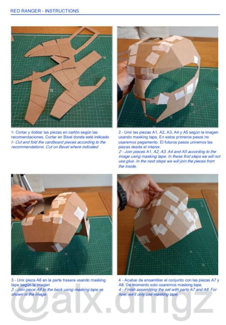 POWER RANGER Template. DIY Plans for Making a Cardboard Mask Etsy