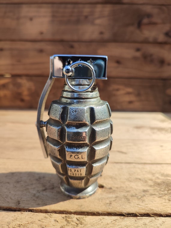 cigarette lighter hand grenade Antique made from WWII British Grenade., #antiquerestoration | Hoosierboy Restorations LLC Deluxe Lighter Grenade FRAG -