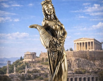 Fortuna Goddess Statue Roman Luck Decor 31 cm