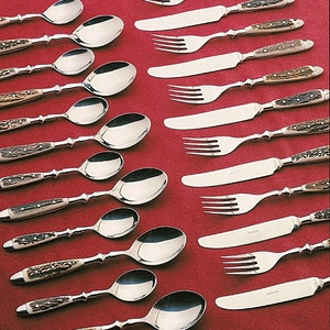 Rustic Antler Western Style Stainless Steel Steak Knife Set Of 6 Vintage  Cutlery