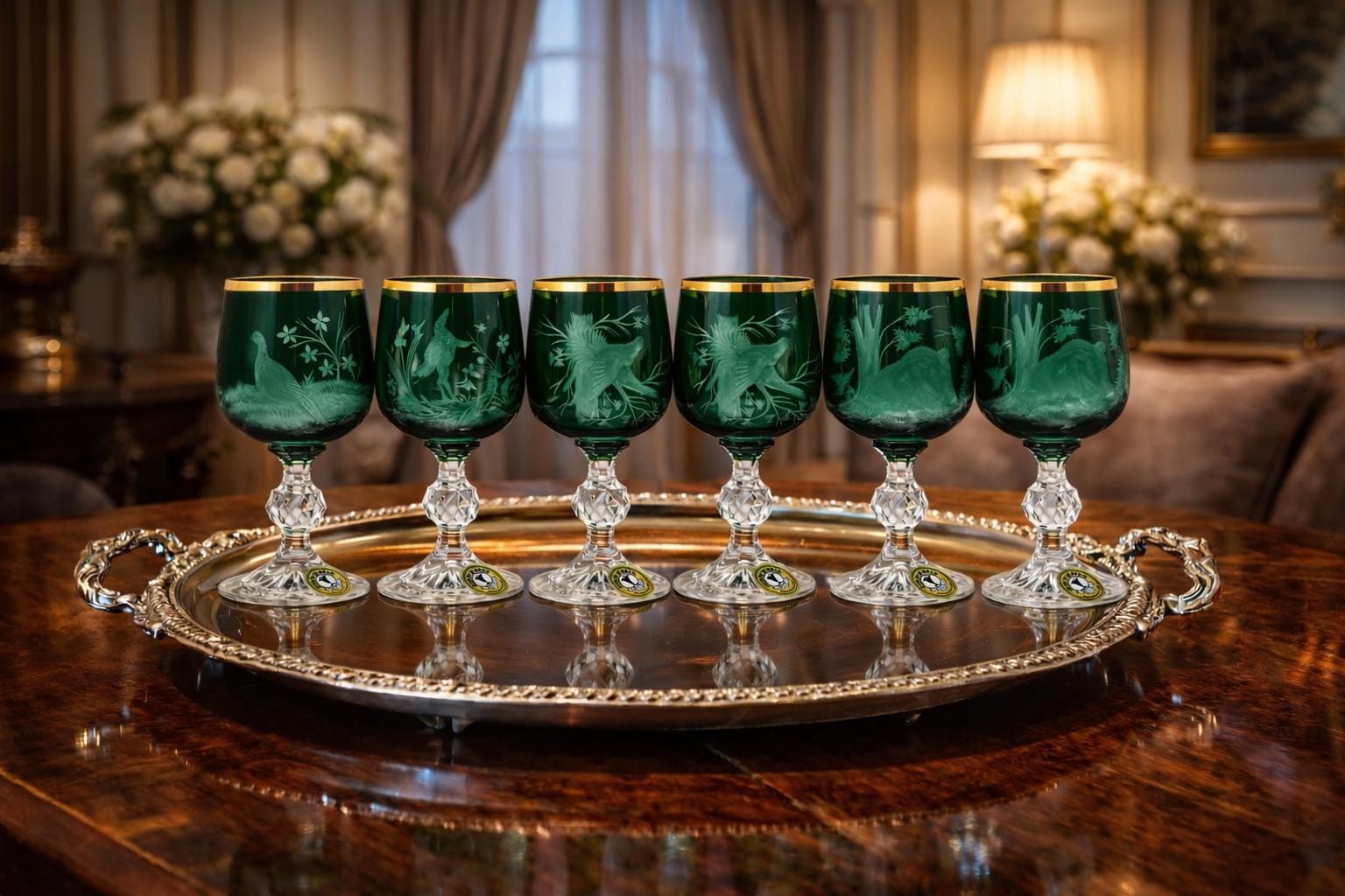 Gold rim bohemia glass - Etsy 日本