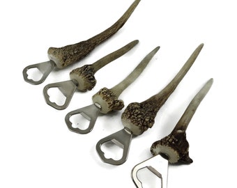 Bottle Opener Antler Of Fallow Deer Prong Handle,Flaschenöffner,Ouvre-Bouteille