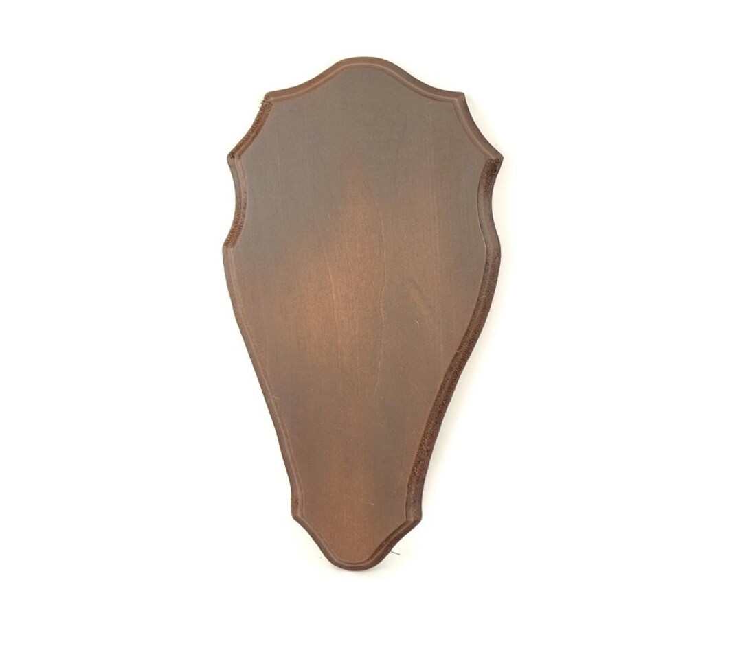 Wooden Base Shield Trophy Mounting Plaque for Roe Deer and Chamois