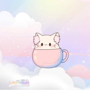 Cat in a Cup Live2D Item Vtube Studio Pet Item