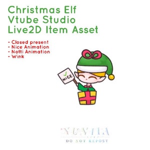 Christmas Elf Vtube Studio Live2D Item Pet Vtuber Asset