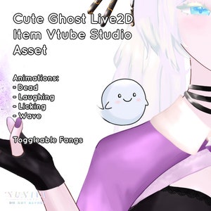 Niedlicher Geist Live2D Artikel Vtube Studio Haustier Artikel Vtuber Objekt