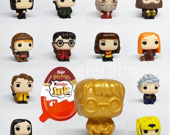 Einzelauswahl HARRY POTTER QUIDDITCH Kinder Joy 2024, todas las 13 figuras completas con Zettel y Schnur.