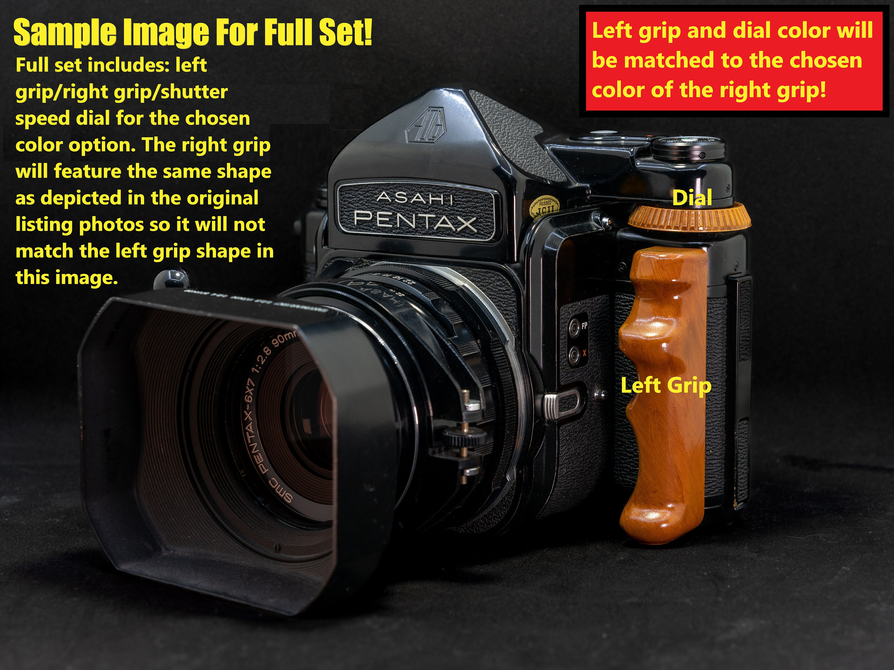 Pentax 67 Hand Grip: Resin, Hand-painted Wood Finish - Etsy