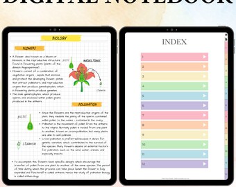 Libreta digital / Libreta GoodNotes con plantilla de notas de Cornell, 40 plantillas de Goodnotes, diario digital con pestañas, libreta para iPad