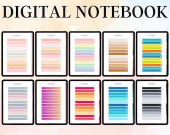 Ultimatives Digitales Notizbuch | GoodNotes Notizbuch mit Cornell Notizen Vorlage, 40 Goodnotes Vorlagen, digitales Journal mit Tabs, iPad Notizbuch