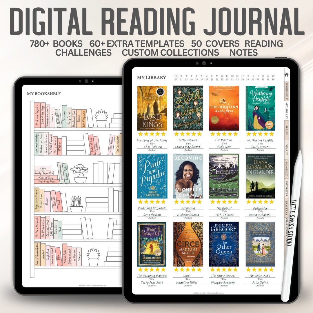 Digital Reading Journal - Reading Planner, Ipad/goodnotes Compatible ...