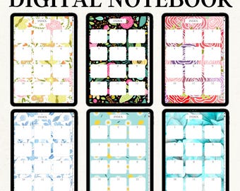 Ultimatives Digitales Notizbuch Floral | GoodNotes Notebook mit Cornell Notes Template, 40 Goodnotes Template, Digital Journal, iPad Notebook