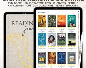 Bookwer's Haven: Digitales Lesetagebuch + Bücherregal für iPad/Goodnotes - Überprüfen, Sammeln und Verfolgen Sie Ihre Lieblingslesungen!