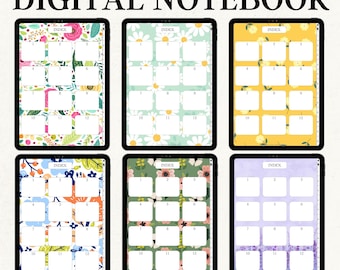 Ultimatives Digitales Notizbuch Floral | GoodNotes Notebook mit Cornell Notes Template, 40 Goodnotes Template, Digital Journal, iPad Notebook