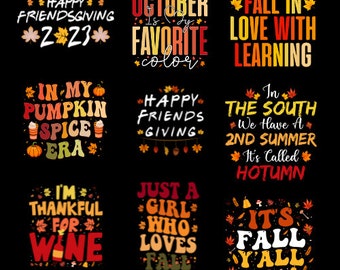 Thanksgiving Fall Design Bundle: Autumn SVG, PNG, AI (Digital Download)