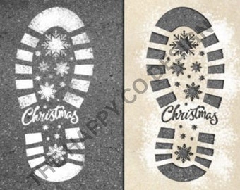 Santa Footprint SVG, Santa footprint stencil svg, Santa footsteps svg, laser cut file, Glowforge, Cricut, Silhouette, Christmas SVG