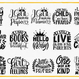 Baby SVG Bundle, Funny Baby svg, Newborn SVG Bundle, Baby Shower SVG, Baby Quote Bundle, Cute Baby Saying svg, , Baby Boy Girl Svg, Png