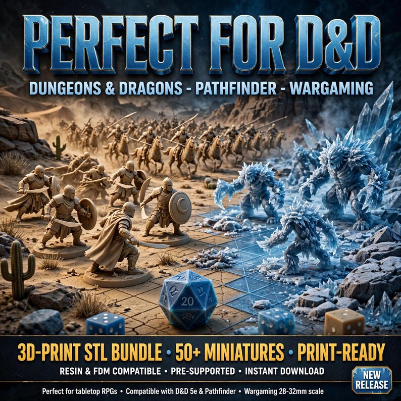 Ultieme RPG-bundel | 292 STL-bestanden voor tafelbladminiaturen | D&D Pathfinder Fantasy afbeelding 4