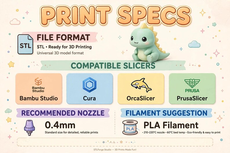 Kids Dinosaur Toys STL Bundle | 60+ Dino 3D Print Files image 3